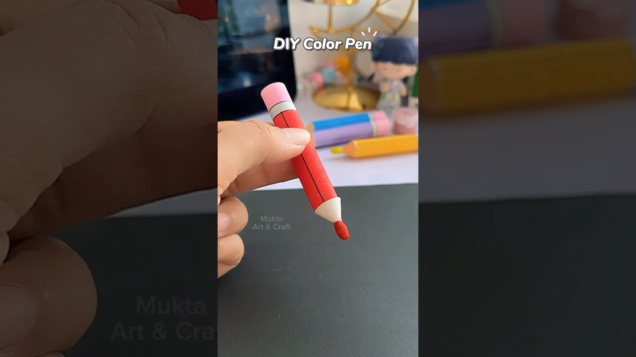 DIY Miniature Color Pen Ideas😍✨#shorts #art #diy #ideas #muktaartandcraft #youtubeshortsindia