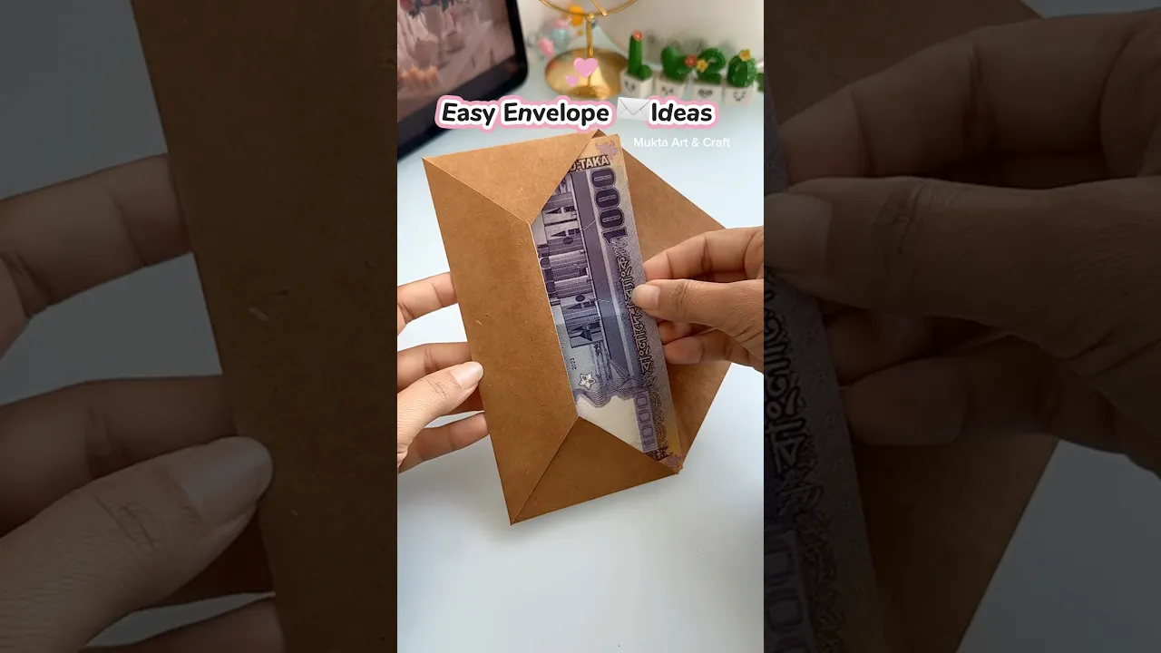 Easy envelopes 💌 idea in just 2 min😱✨#shorts #art #diy #craft #youtubeshorts