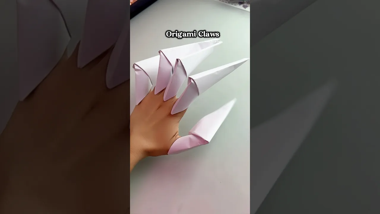 DIY origami claws 🦞 ✨#shorts #art #diy #craft #youtubeshorts