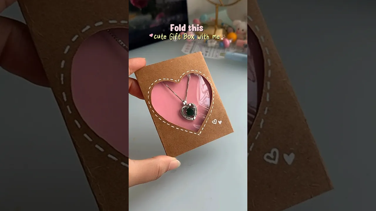 Fold this cute gift box with me💖✨#shorts #art #diy #craft #youtubeshorts