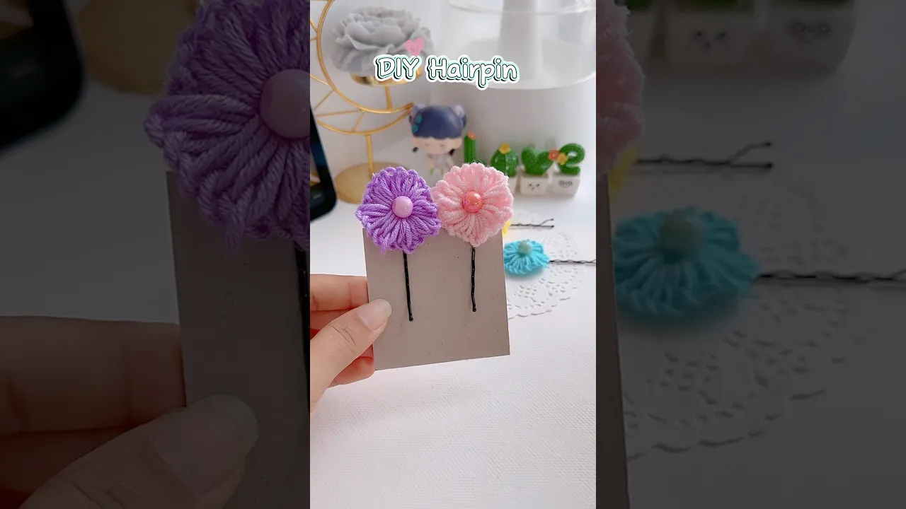 Easy Hairpin Decoration ideas 🥰✨#shorts #art #diy #muktaartandcraft #youtubeshorts