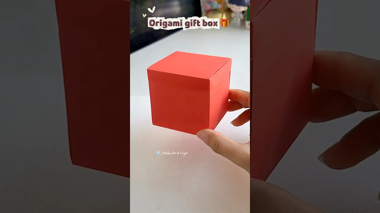DIY gift box in just 1 min🎁✨#shorts #art #diy #muktaartandcraft #youtubeshorts
