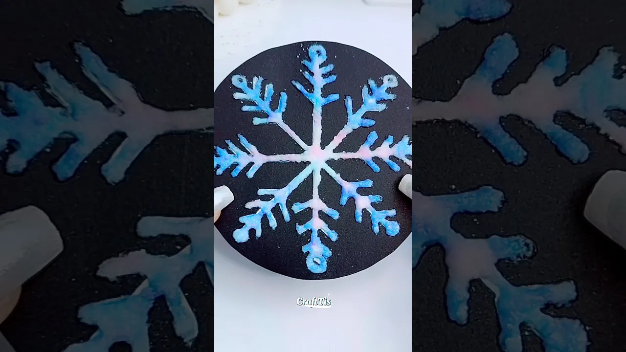 DIY snowflake with salt #snowflake #shorts