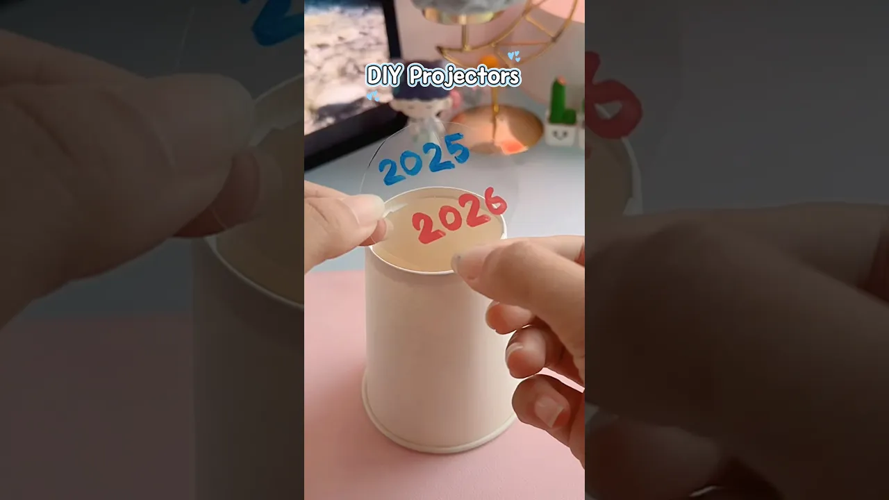 DIY New Year Projector🎉✨#shorts #art #diy #muktaartandcraft #youtubeshortsviral