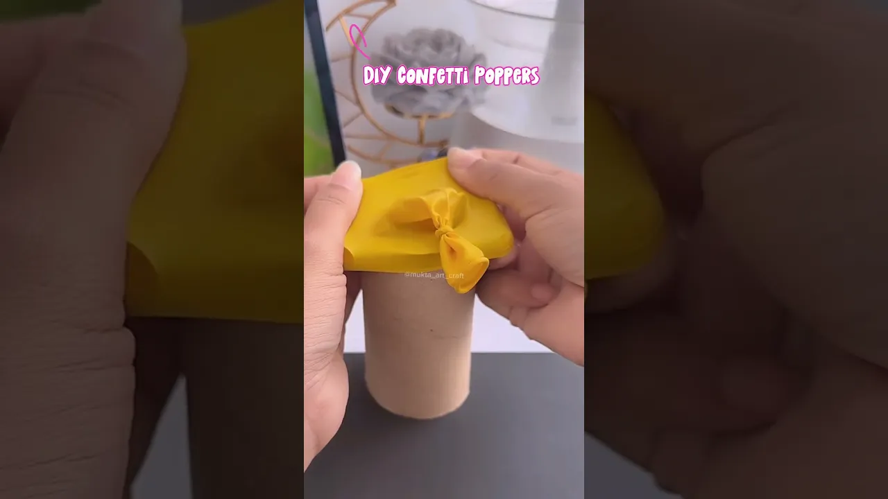 DIY Confetti 🎉 Poppers ✨#shorts #art #diy #youtubeshorts