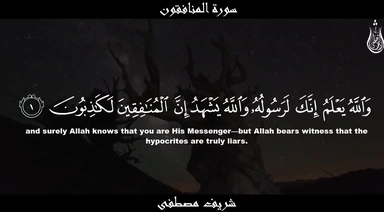 سورة المنافقون || القارئ شريف مصطفى