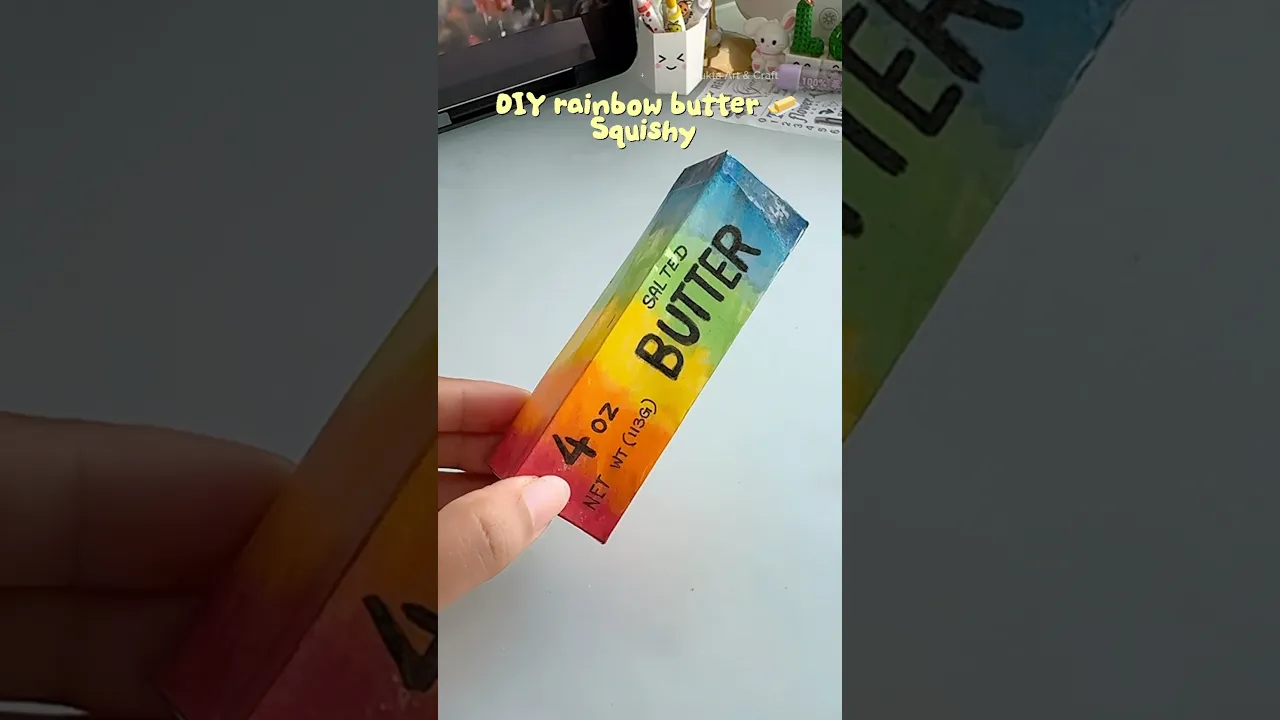 How to make butter squishy 🧈✨#shorts #art #diy #craft #youtubeshorts