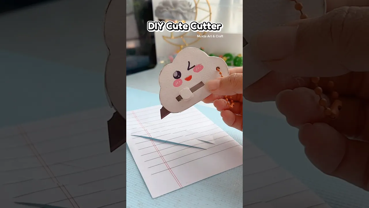 Easy way to make cute cutter ☁️✨#shorts #art #diy #muktaartandcraft #youtubeshorts
