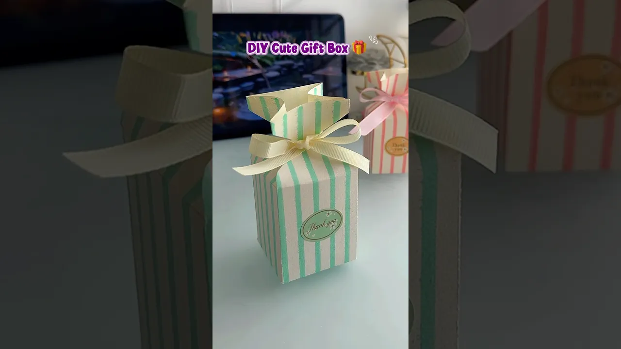 DIY cutest gift box 🎁 ✨#shorts #art #diy #craft #youtubeshorts