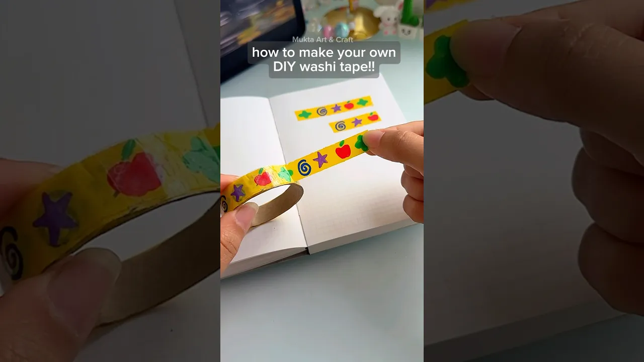 Easy way to make washi tape 😍✨#shorts #art #diy #craft #youtubeshorts