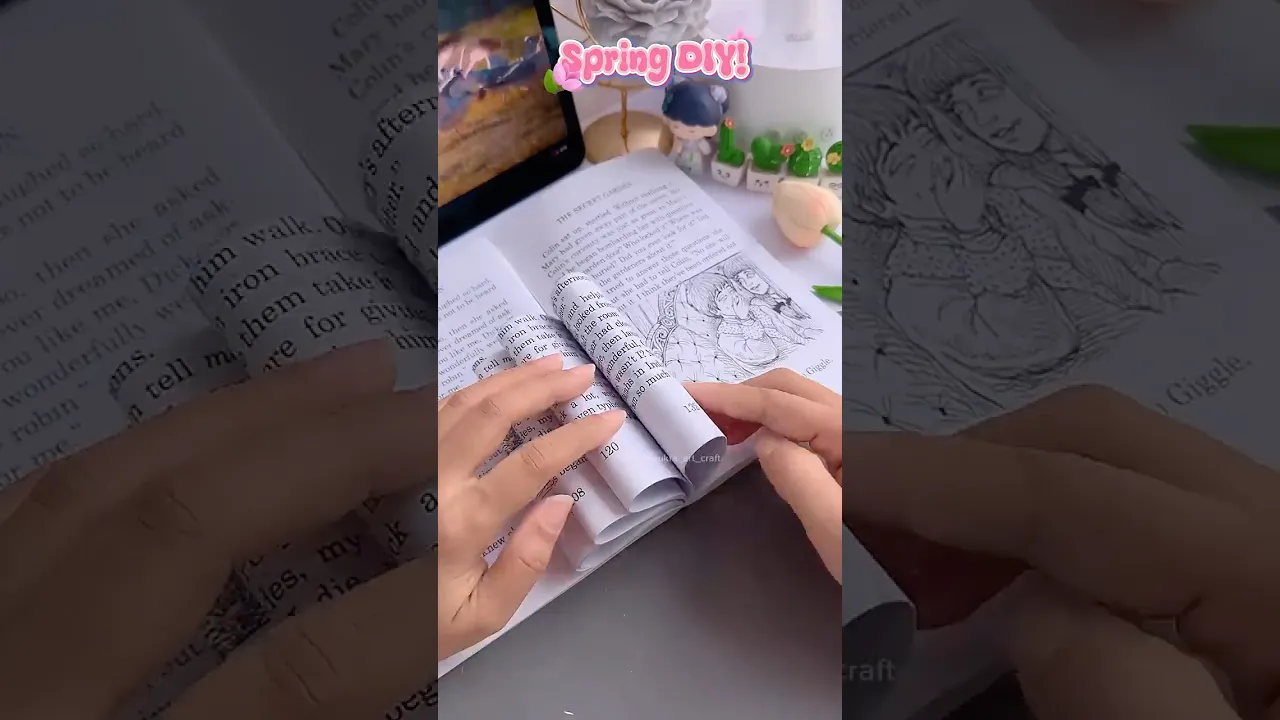 Thrift Store Book Transformation!🌿 #shorte #art #diy #muktaartandcraft #youtubeshortsvideos