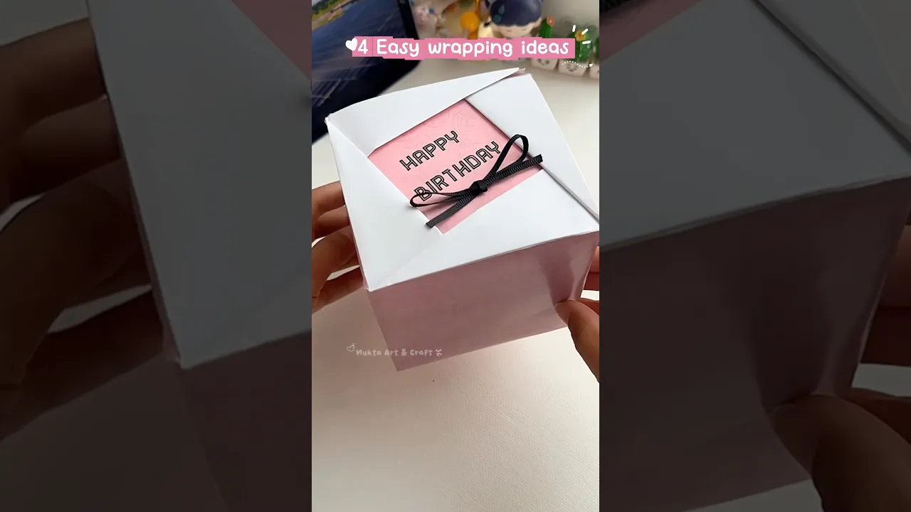 One box, one wrapping method, but 4 completely different top styles!🎁✨#shorts #diy #youtubeshorts
