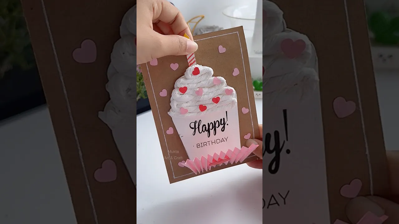 Birthday Card idea🎂✨#shorts #art #diy #muktaartandcraft #youtubeshorts