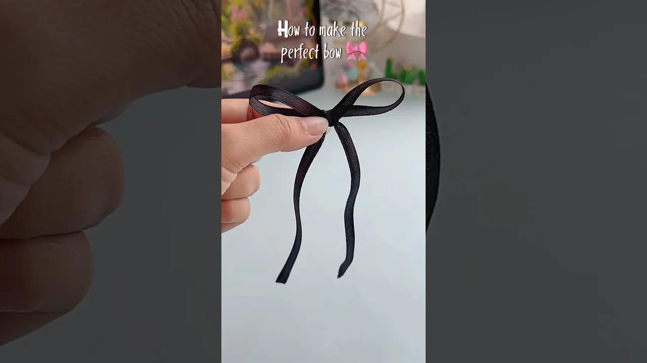 Easy way to make perfect bow 🎀✨#shorts #diy #art #craft #youtubeshortsvideo