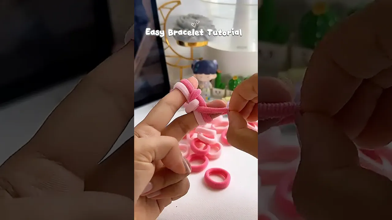 Easy Bracelet Tutorial 💖✨#shorts #art #diy #muktaartandcraft #youtubeshorts