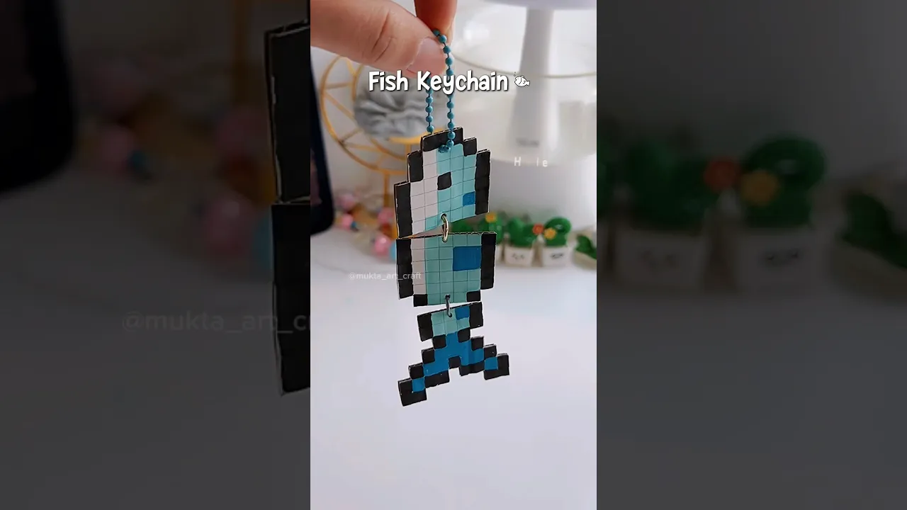 Fish keychain ✨#shorts #art #diy #muktaartandcraft #youtubeshorts