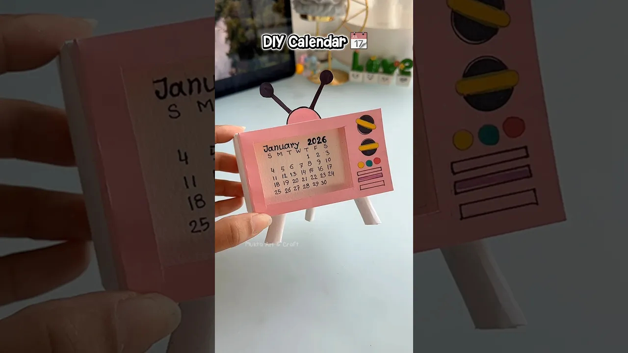 DIY Calendar 2026😍✨#shorts #art #diy #muktaartandcraft #youtubeshorts