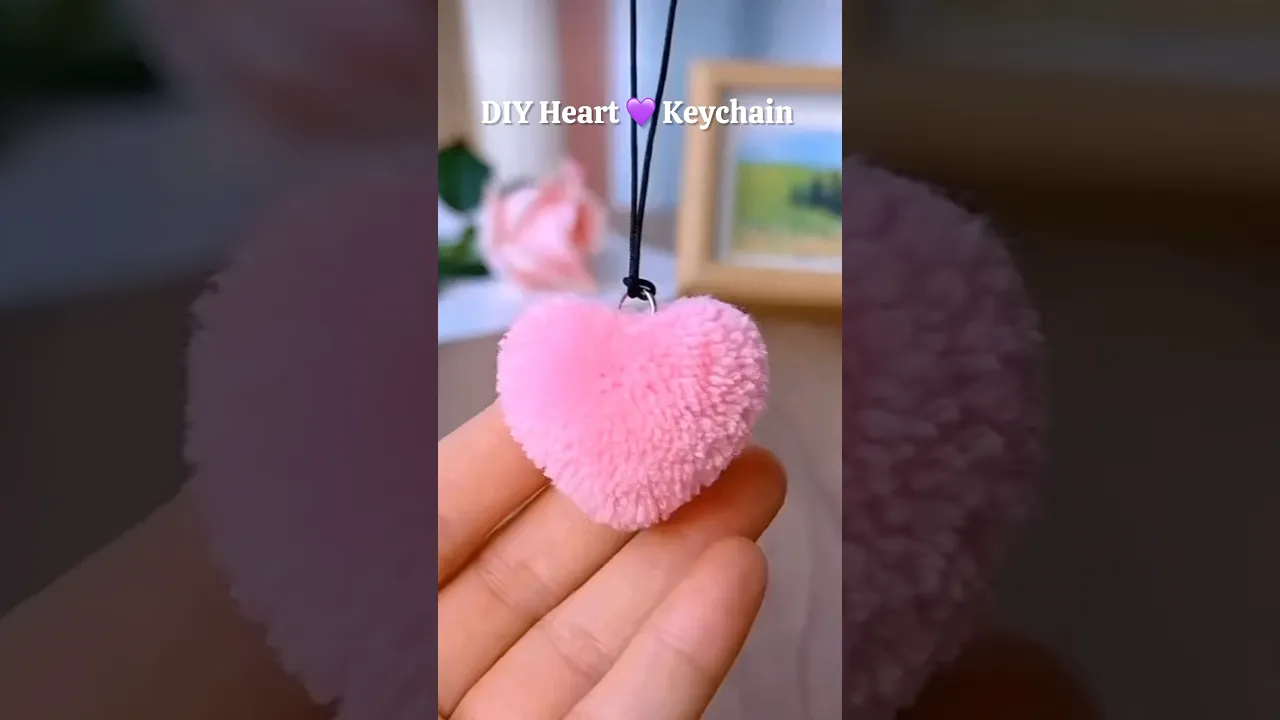 DIY Heart 💖 Keychain #shorts #art #diy #muktaartandcraft #youtubeshorts