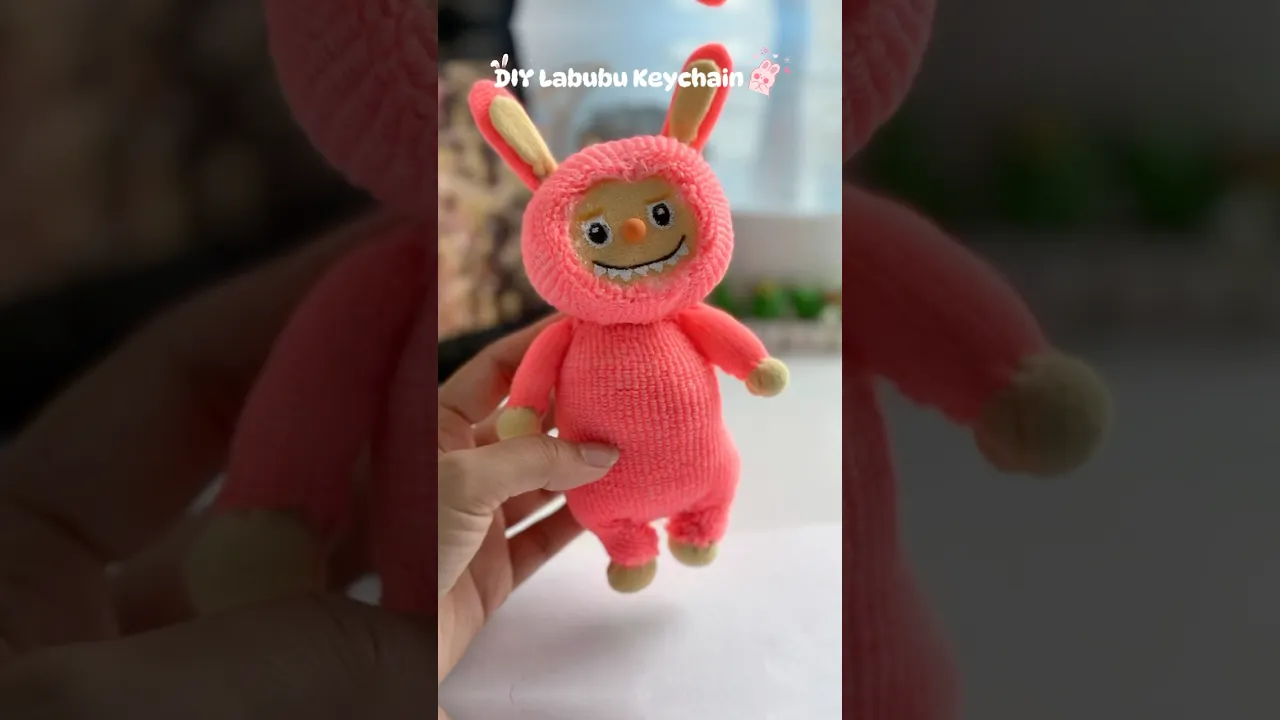 DIY LABUBU Keychain 😍✨#shorts #art #diy #craft #youtubeshortsvideo