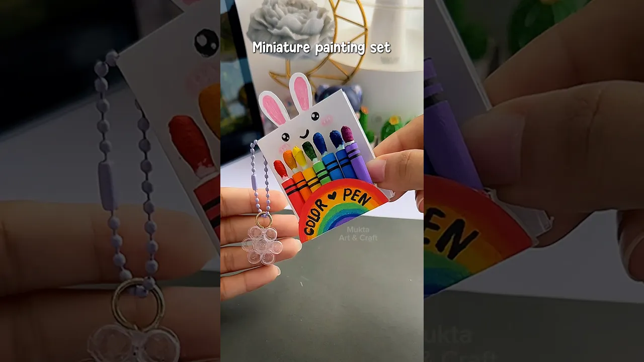 Miniature painting set 🌈✨#shorts #art #diy #viral #muktaartandcraft #youtubeshorts