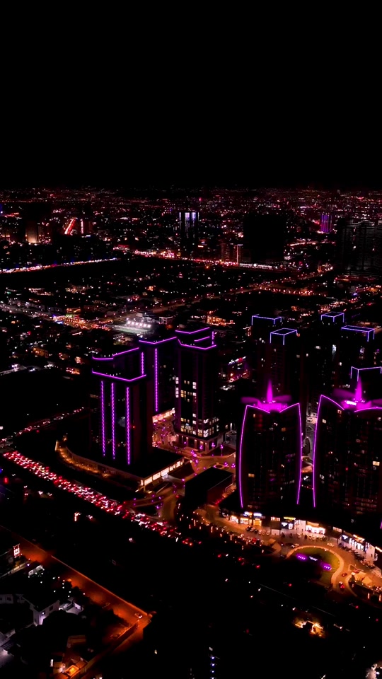 “City lights, starry nights, and endless Erbil sights.” #Erbil #Visit...