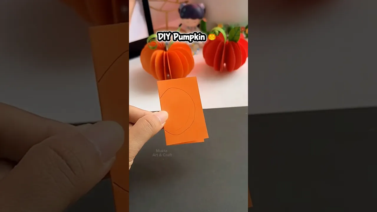 DIY Pumpkin 🎃✨ #shorts #viral #art #diy #muktaartandcraft #youtubeshorts
