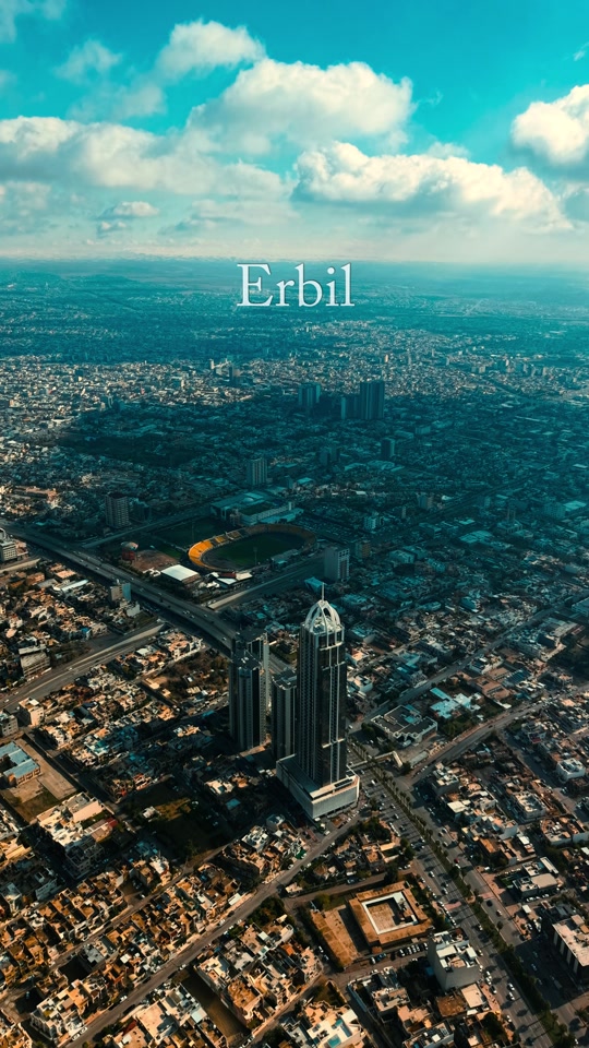 Erbil city scene, Where the past inspires the future. ❤️ #Erbil #Visi...