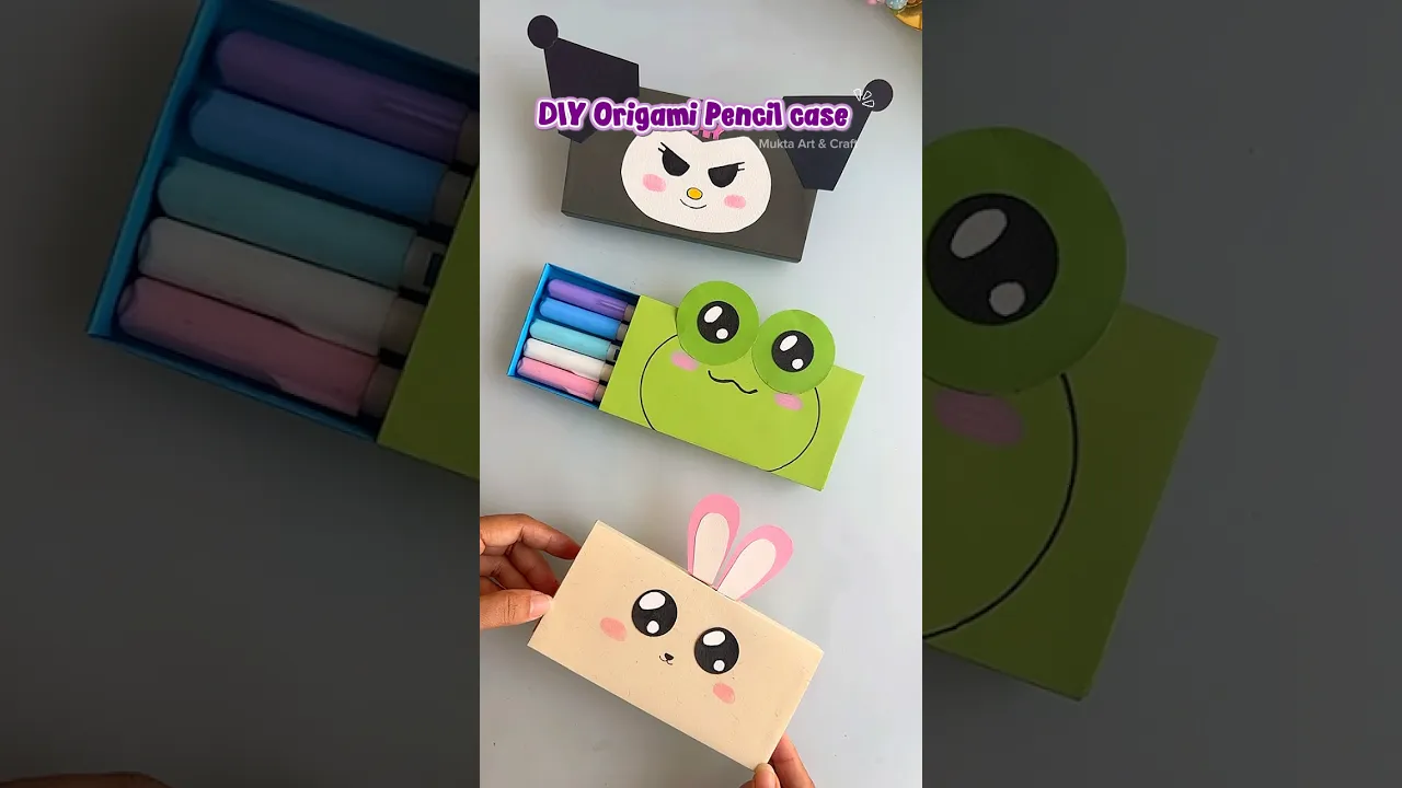 Easy Origami pencil case 😍✨#shorts #art #diy #craft #youtubeshorts