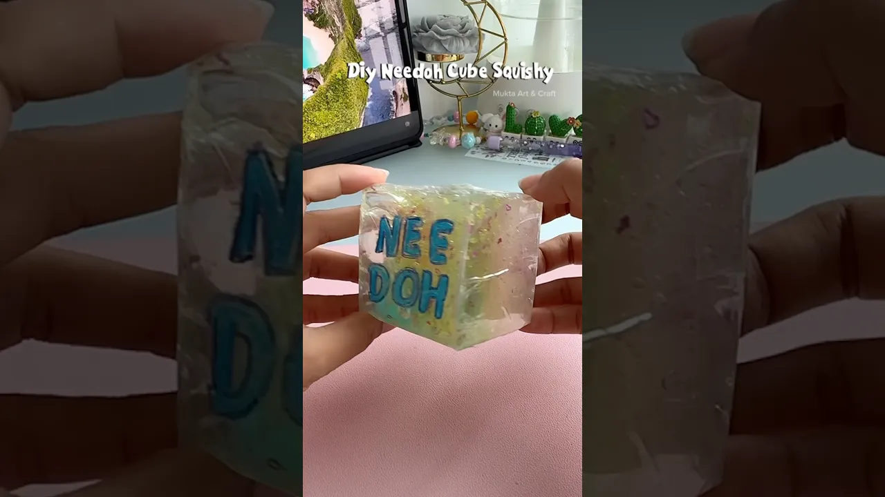 DIY Needoh Cube Squishy 🧊✨#shorts #art #diy #craft #youtubeshorts