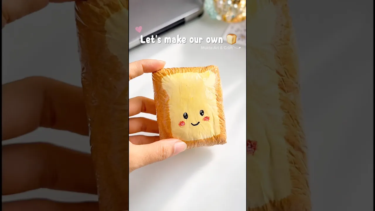 Try this!🍞😜✨Bread squishy✨#shorts #art #diy #craft #youtubeshorts
