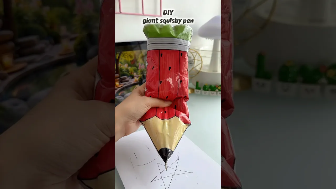 DIY giant Squishy Pen😱✨#shorts #art #diy #craft #youtubeshortsvideo