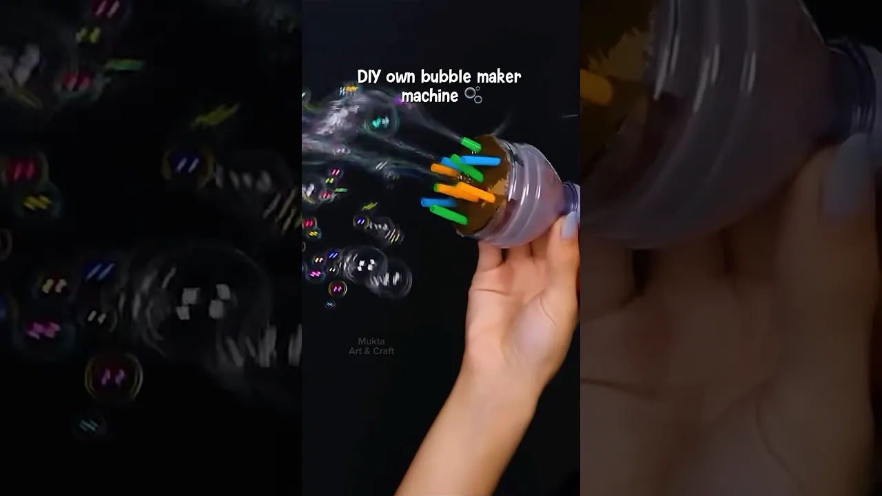 DIY own bubble maker machine 🫧 #shorts #art #diy #craft #muktaartandcraft #yoitubeshorts