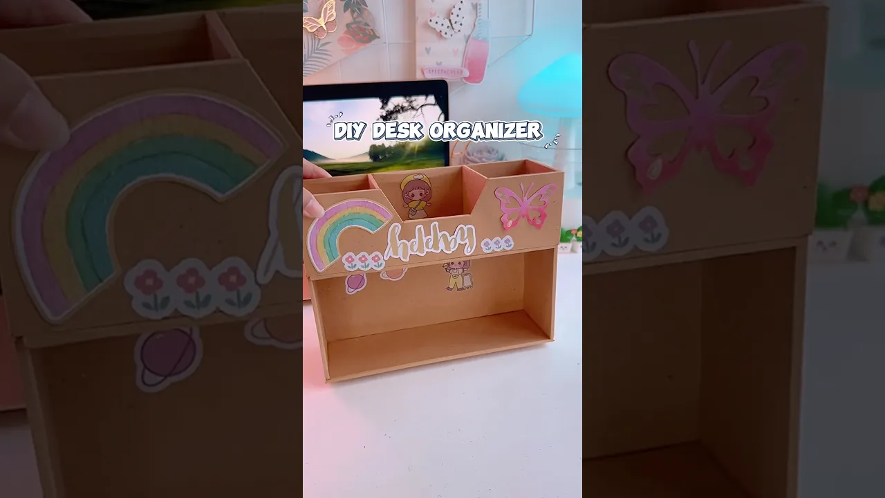 Desk organizers 😊✨#shorts #art #diy #muktaartandcraft #youtubeshorts sad