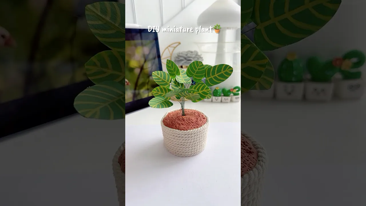 DIY miniature plant 🪴 #shorts #art #diy #muktaartandcraft #youtubeshorts