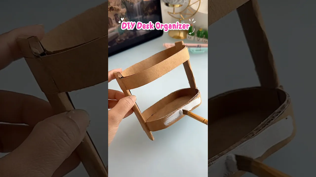 Easy desk organizer 💖✨#shorts #art #diy #craft #muktaartandcraft #youtubeshortsfeature