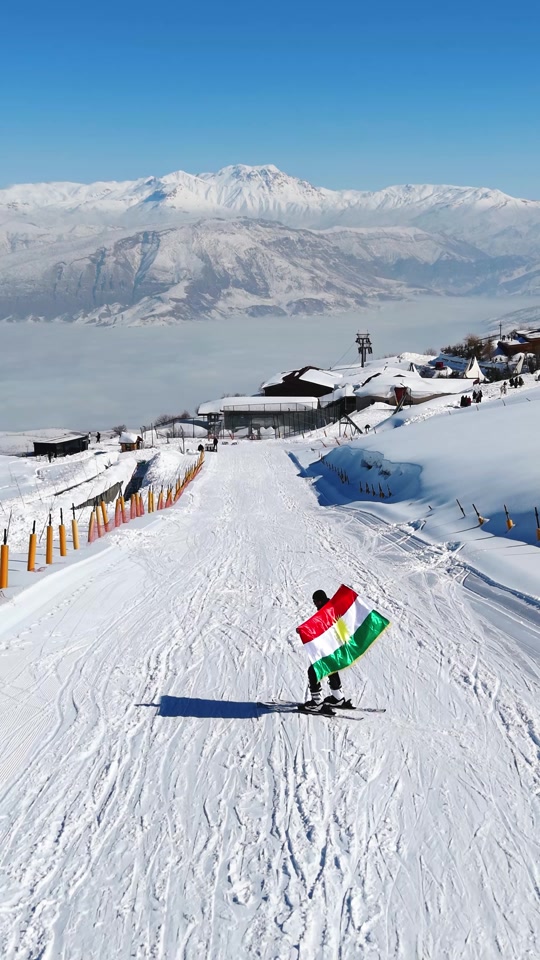 “A snowy scenery of Korek mountain in Erbil, It’s a marshmallow world...