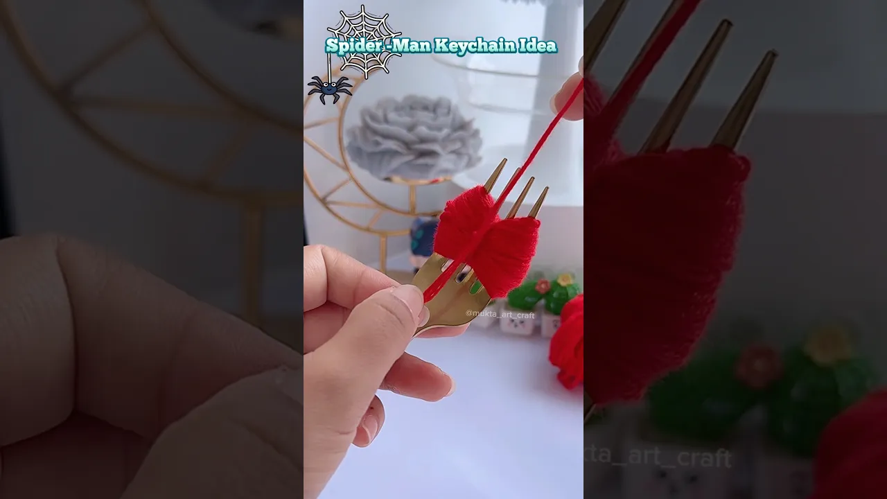 Spider Man Keychain ideas✨😍#shorts #art #diy #muktaartandcraft #youtubeshortsviral