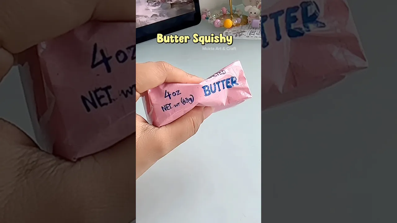 DIY Butter Squishy 🧈✨#shorts #art #diy #craft #youtubeshorts