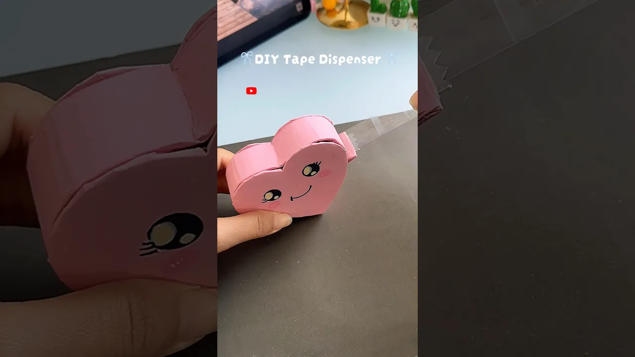 DIY Tape Dispenser 😍✨#shorts #art #diy #muktaartandcraft #youtubeshorts