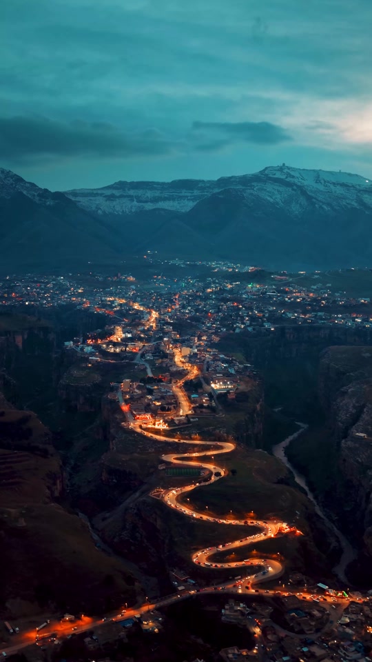 A breathtaking view where the earth drops into beauty, Rwanduz distri...