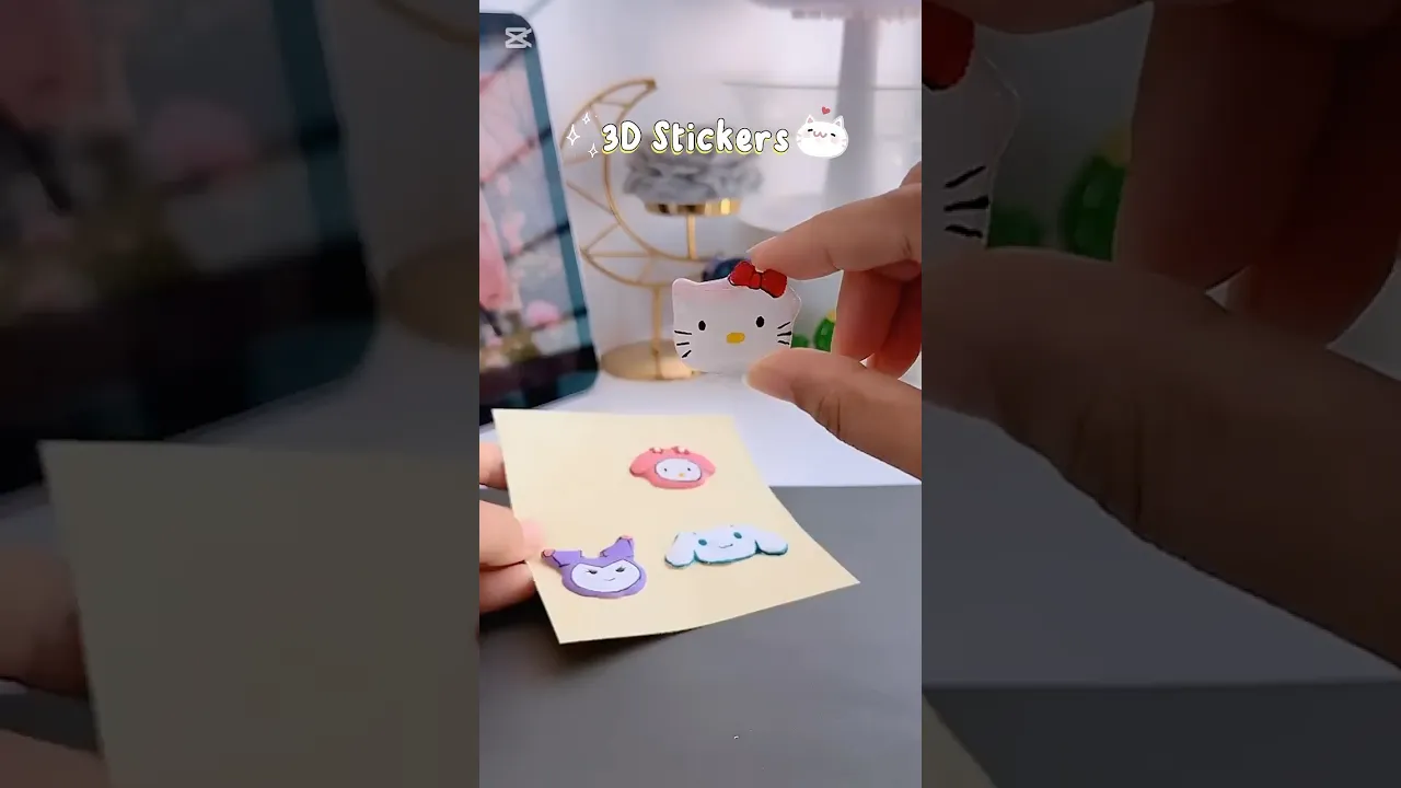 3D stickers 😍✨#shorts #art #diy #muktaartandcraft #youtubeshorts sad