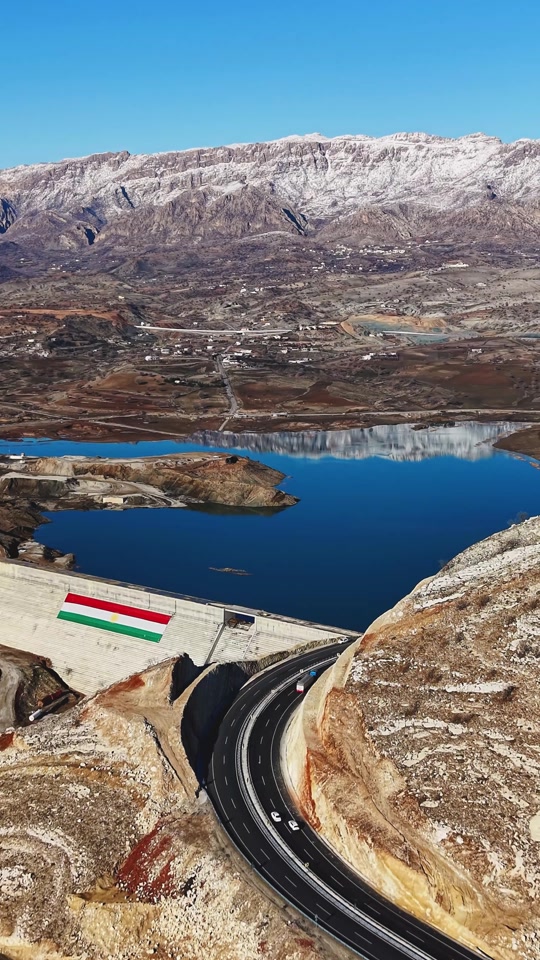 In one picture, the unique nature and Erbil progress. Gomaspan Dam an...