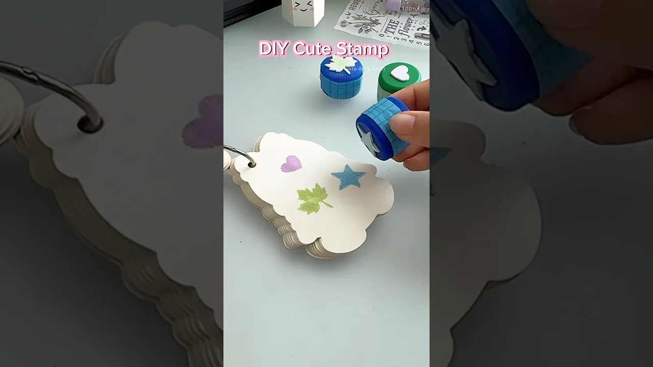 DIY cute stamp at home 😱✨#shorts #art #diy #craft #youtubeshorts