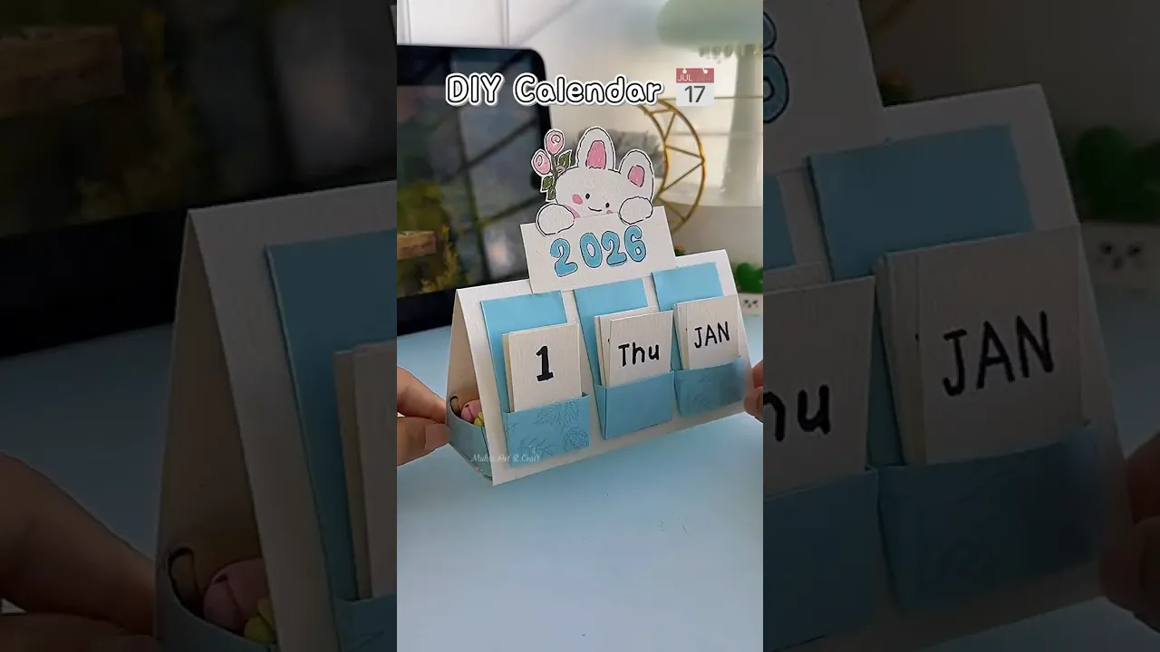 Welcome 2026🥳Craft Your Unique New Year Calendar “📅 #shorts #art#diy #youtubeshorts