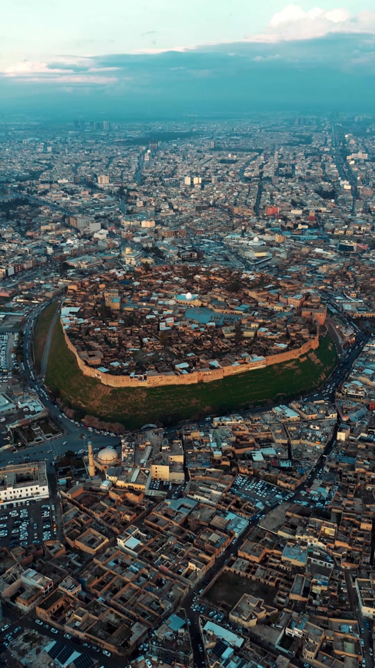 Spectacular view from the heights of the oldest inhabited city in the...