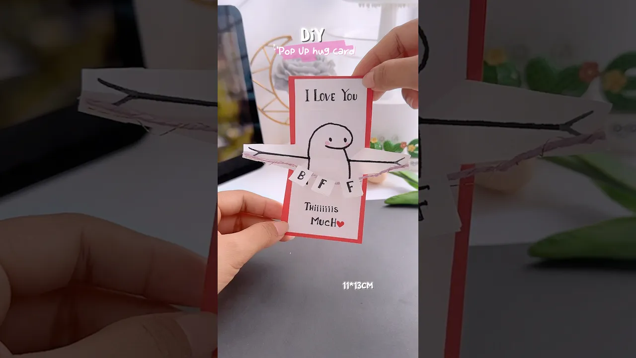 BFF POP Up Hug Card🤩✨#shorts #art #diy #muktaartandcraft #youtubeshorts