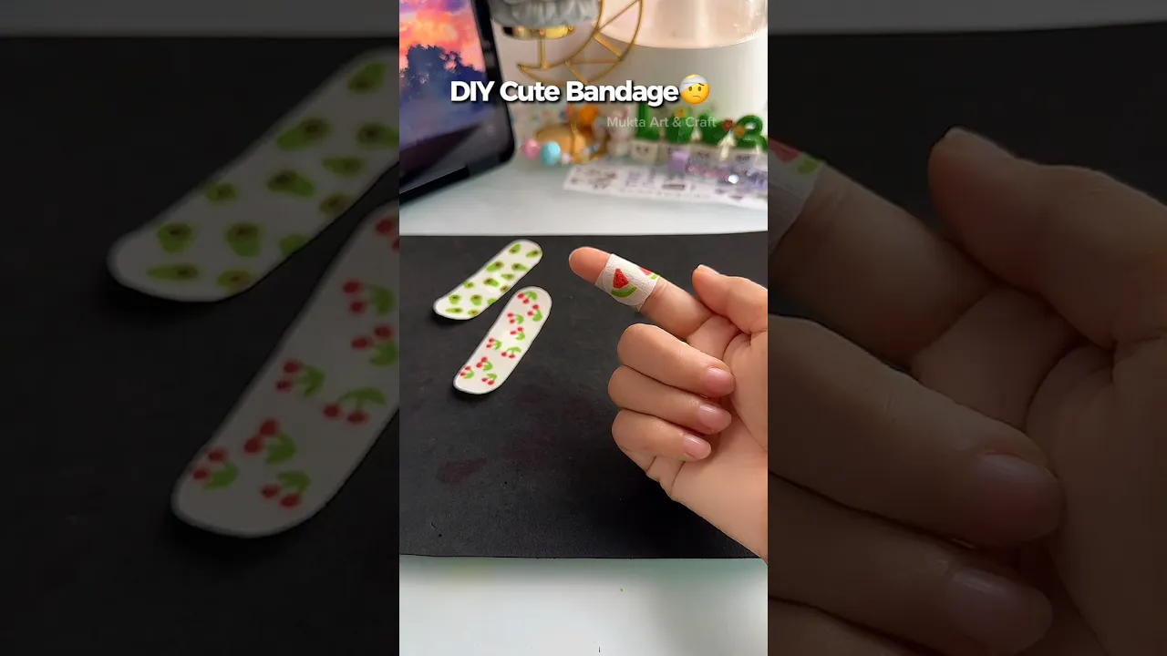 DIY Cute Bandage 🤕 ✨#shorts #art #craft #diy #youtubeshorts