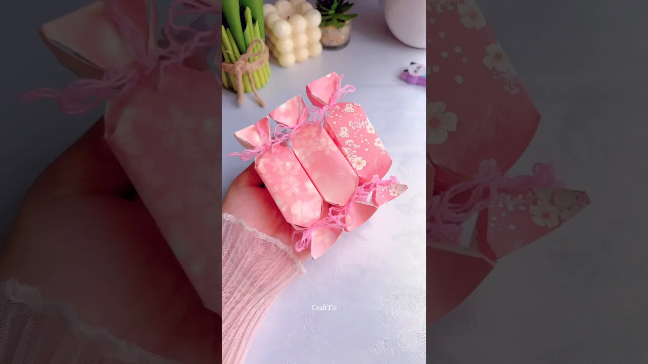 DIY cute candy gift box #shorts #crafttis